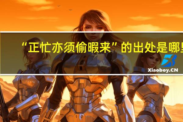 “正忙亦须偷暇来”的出处是哪里