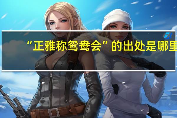 “正雅称鸳鸯会”的出处是哪里