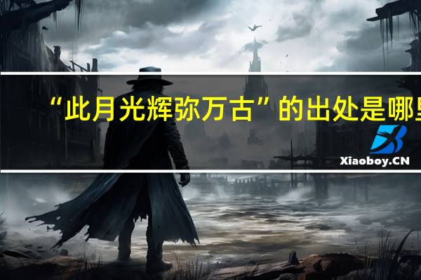 “此月光辉弥万古”的出处是哪里