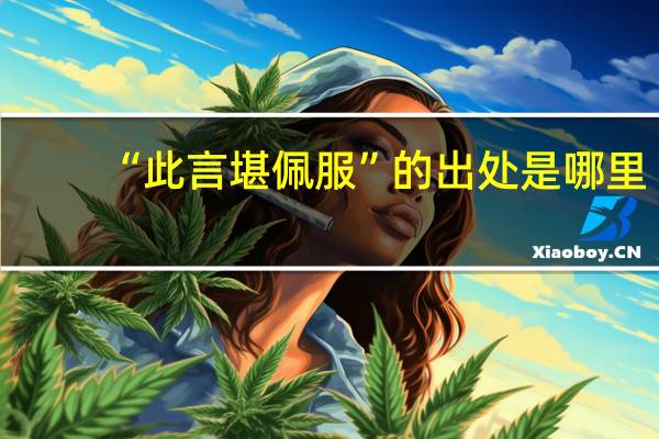 “此言堪佩服”的出处是哪里