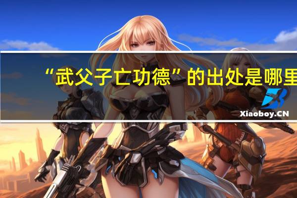 “武父子亡功德”的出处是哪里