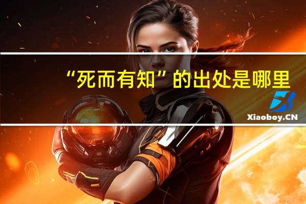 “死而有知”的出處是哪里