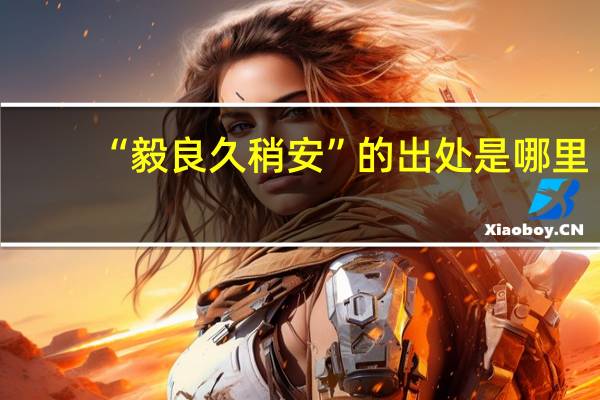 “毅良久稍安”的出处是哪里