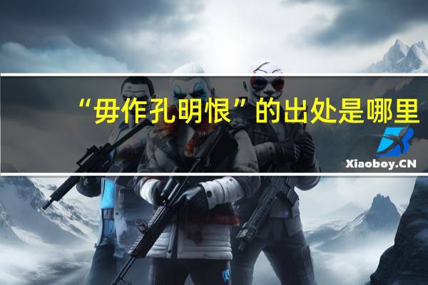 “毋作孔明恨”的出处是哪里