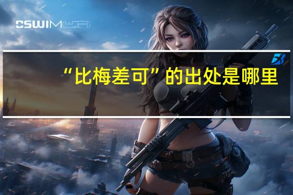 “比梅差可”的出处是哪里
