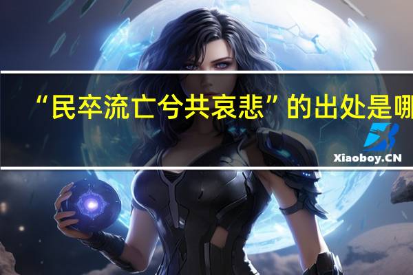 “民卒流亡兮共哀悲”的出处是哪里