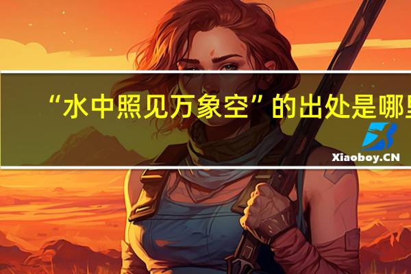 “水中照见万象空”的出处是哪里