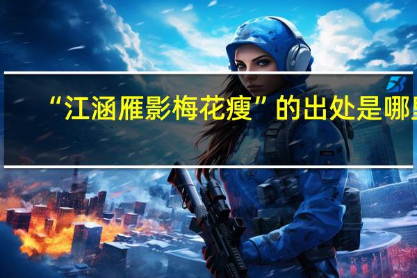 “江涵雁影梅花瘦”的出处是哪里
