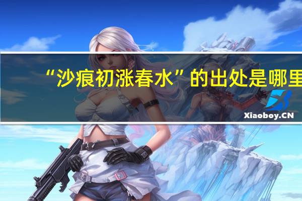 “沙痕初涨春水”的出处是哪里