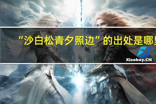 “沙白松青夕照边”的出处是哪里