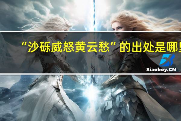 “沙砾威怒黄云愁”的出处是哪里