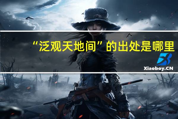 “泛观天地间”的出处是哪里