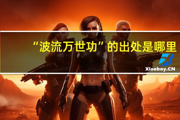 “波流万世功”的出处是哪里