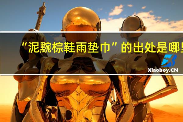 “泥黦棕鞋雨垫巾”的出处是哪里