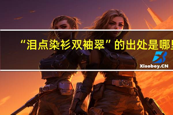 “淚點染衫雙袖翠”的出處是哪里