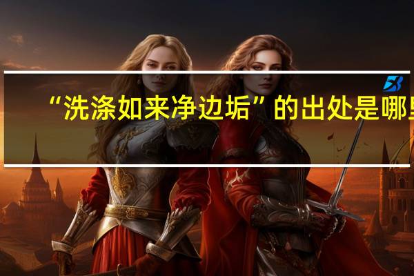 “洗涤如来净边垢”的出处是哪里