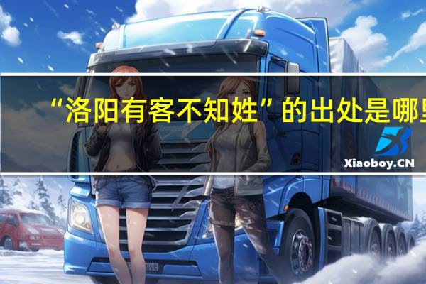 “洛阳有客不知姓”的出处是哪里