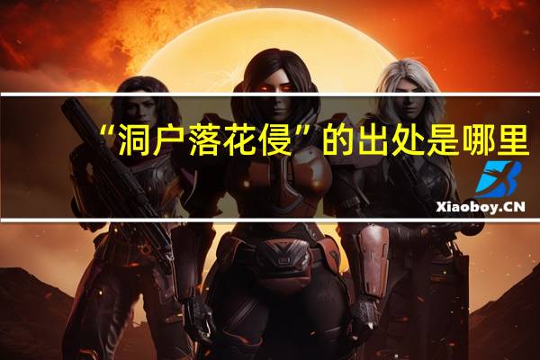 “洞户落花侵”的出处是哪里