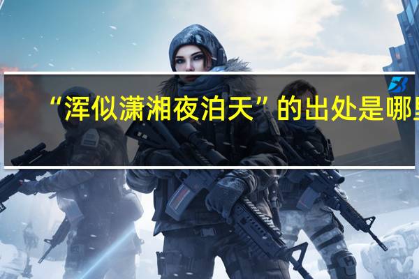 “浑似潇湘夜泊天”的出处是哪里