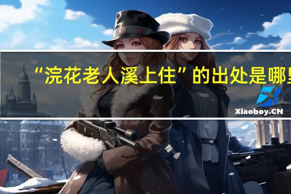 “浣花老人溪上住”的出处是哪里