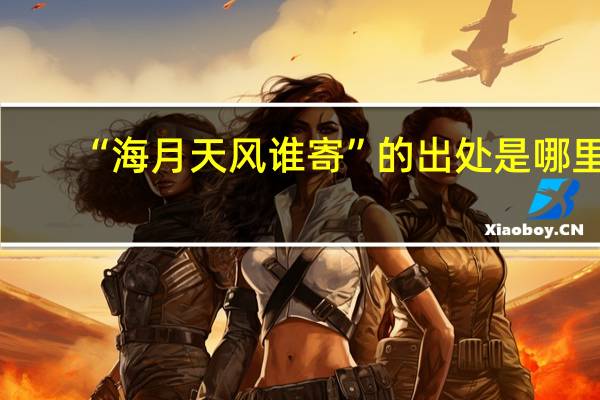 “海月天风谁寄”的出处是哪里