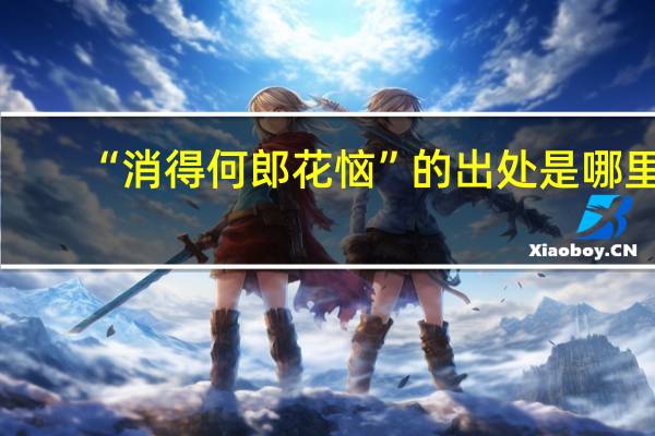 “消得何郎花恼”的出处是哪里