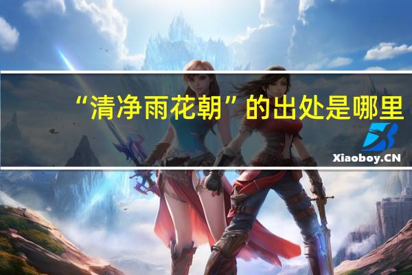 “清净雨花朝”的出处是哪里