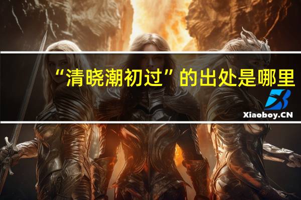 “清晓潮初过”的出处是哪里
