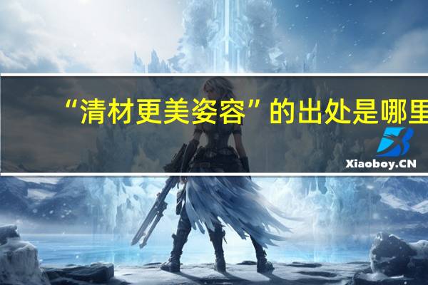 “清材更美姿容”的出处是哪里