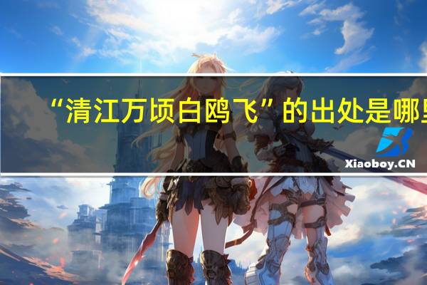 “清江万顷白鸥飞”的出处是哪里
