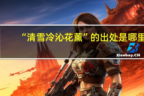 “清雪冷沁花薰”的出处是哪里