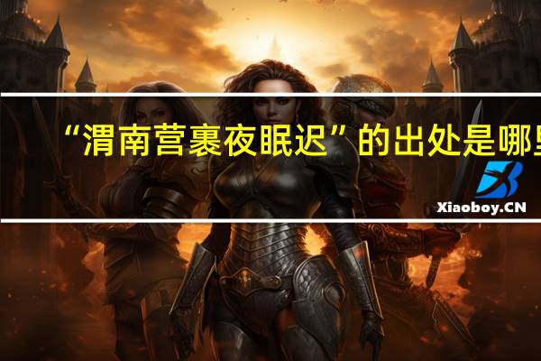 “渭南营裹夜眠迟”的出处是哪里