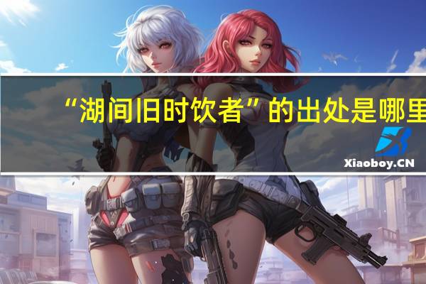 “湖间旧时饮者”的出处是哪里