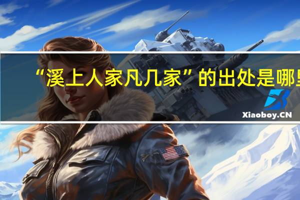 “溪上人家凡几家”的出处是哪里