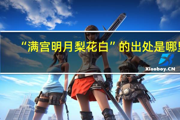 “满宫明月梨花白”的出处是哪里
