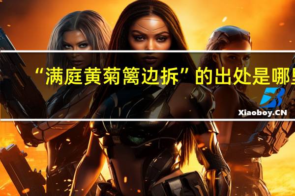 “满庭黄菊篱边拆”的出处是哪里