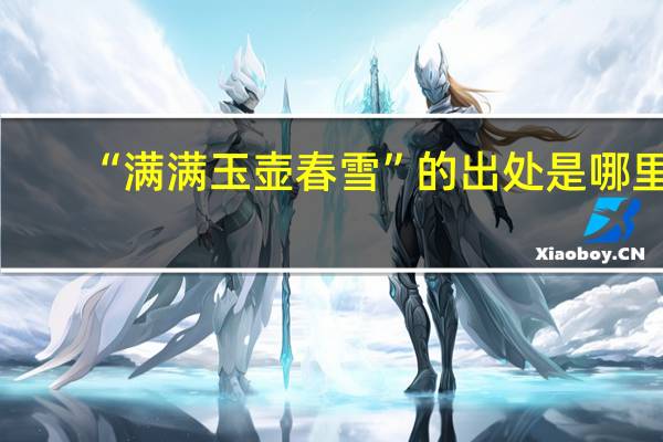 “满满玉壶春雪”的出处是哪里