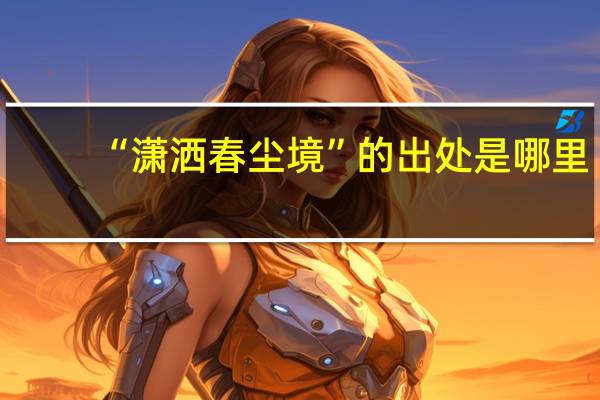“潇洒春尘境”的出处是哪里