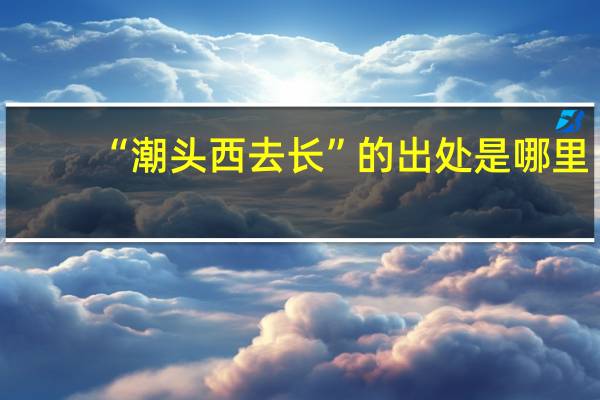“潮头西去长”的出处是哪里