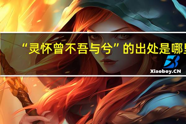 “灵怀曾不吾与兮”的出处是哪里