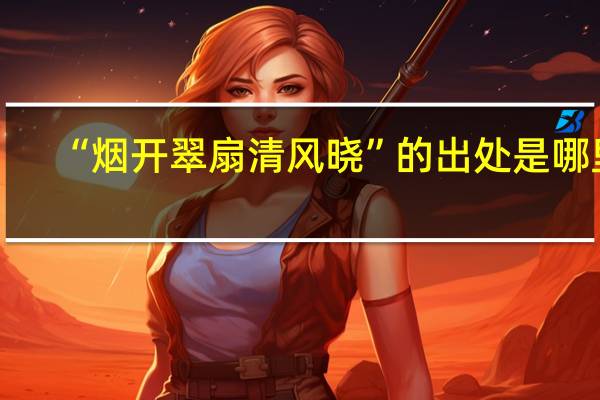 “烟开翠扇清风晓”的出处是哪里