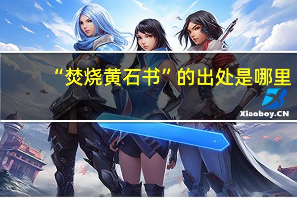 “焚烧黄石书”的出处是哪里