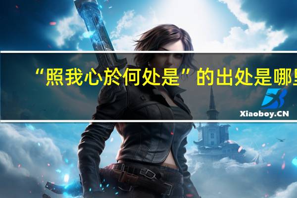 “照我心於何处是”的出处是哪里