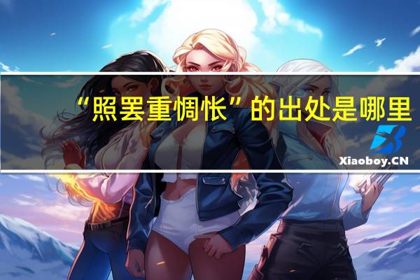 “照罢重惆怅”的出处是哪里
