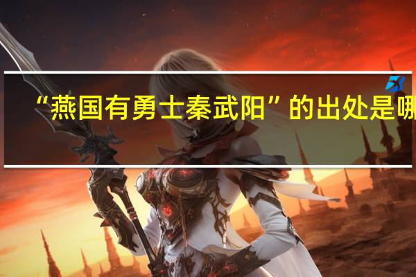 “燕国有勇士秦武阳”的出处是哪里