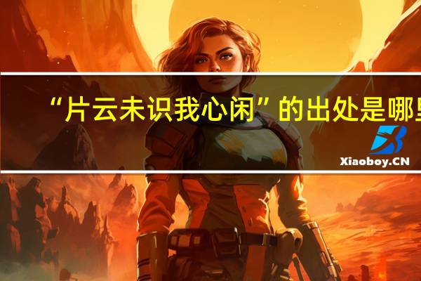 “片云未识我心闲”的出处是哪里
