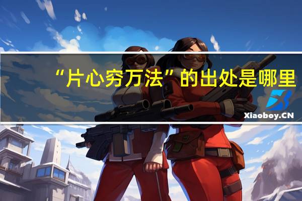 “片心穷万法”的出处是哪里