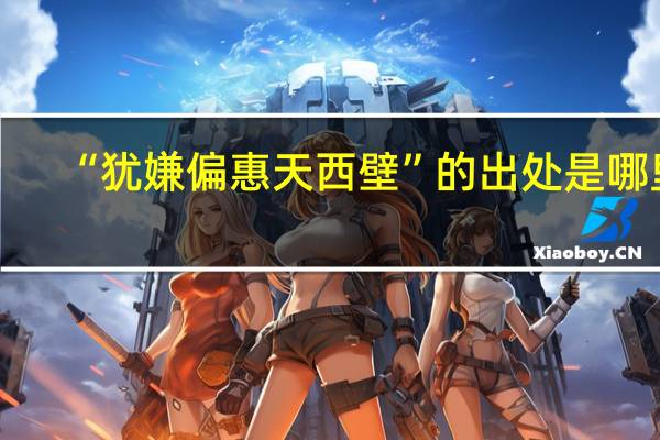 “犹嫌偏惠天西壁”的出处是哪里