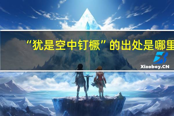“犹是空中钉橛”的出处是哪里