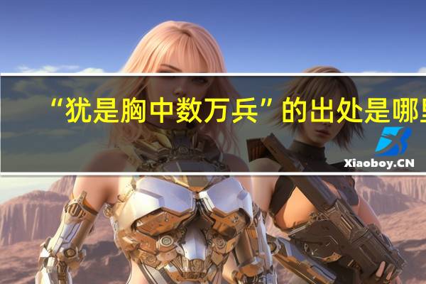 “犹是胸中数万兵”的出处是哪里